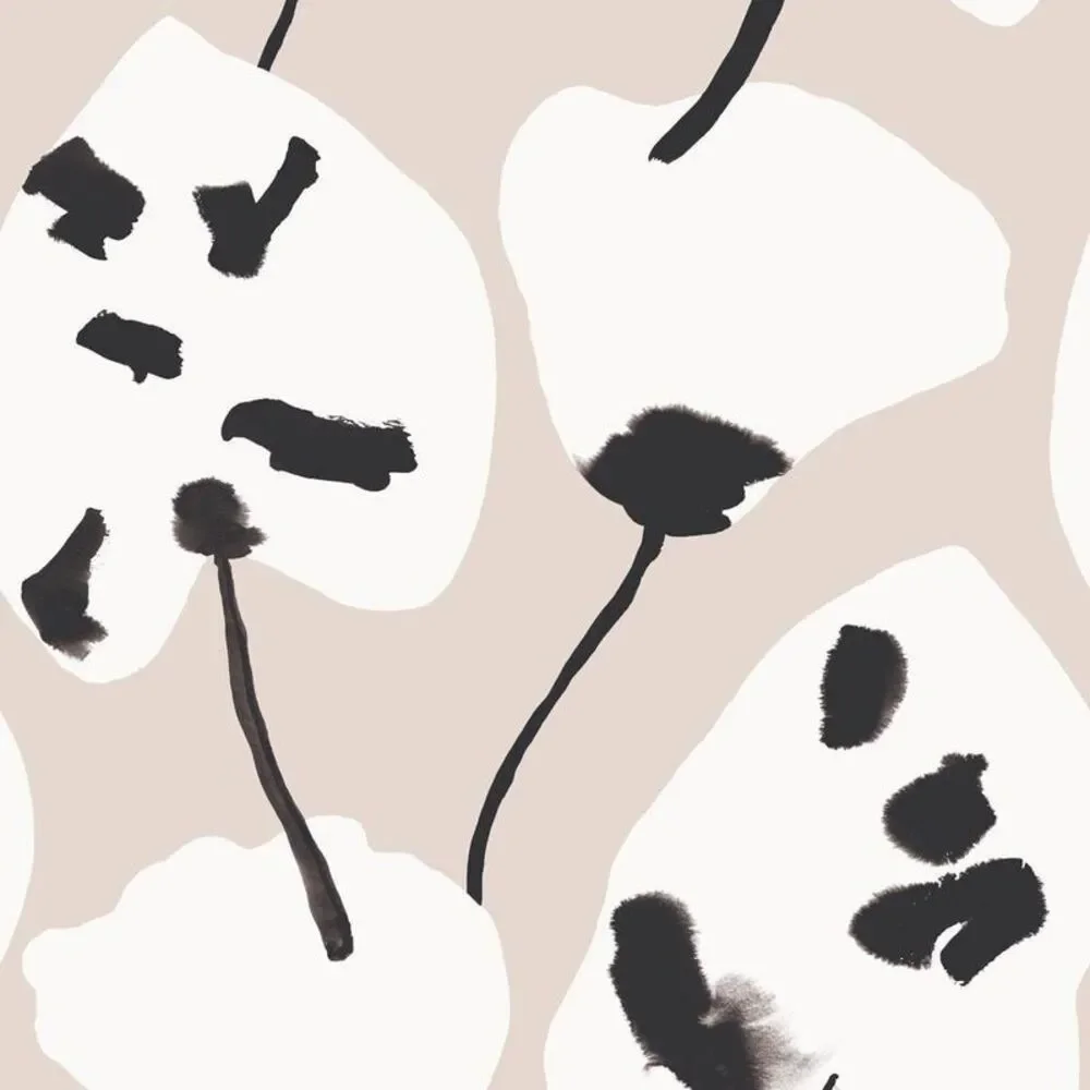 Tempaper & Co. 28 sq ft Painted Palm Peel and Stick Wallpaper Cocoa